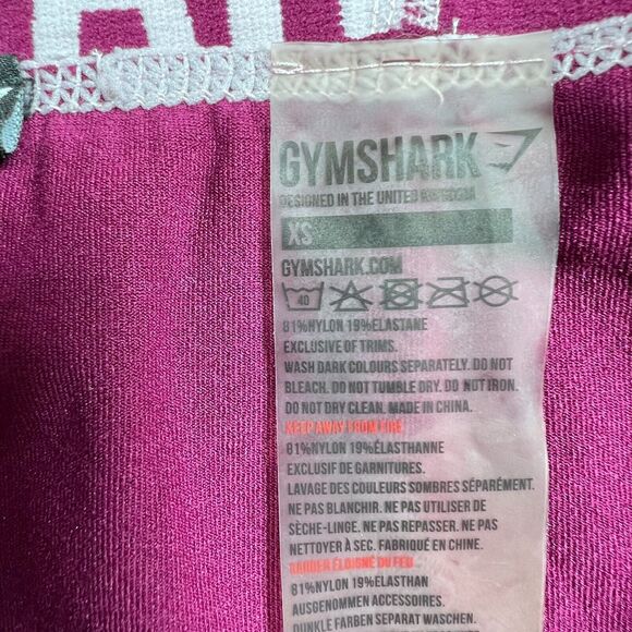 Gymshark Dry Compression Leggings Womens Size X-Small Maroon Athletic - Picture 8 of 9